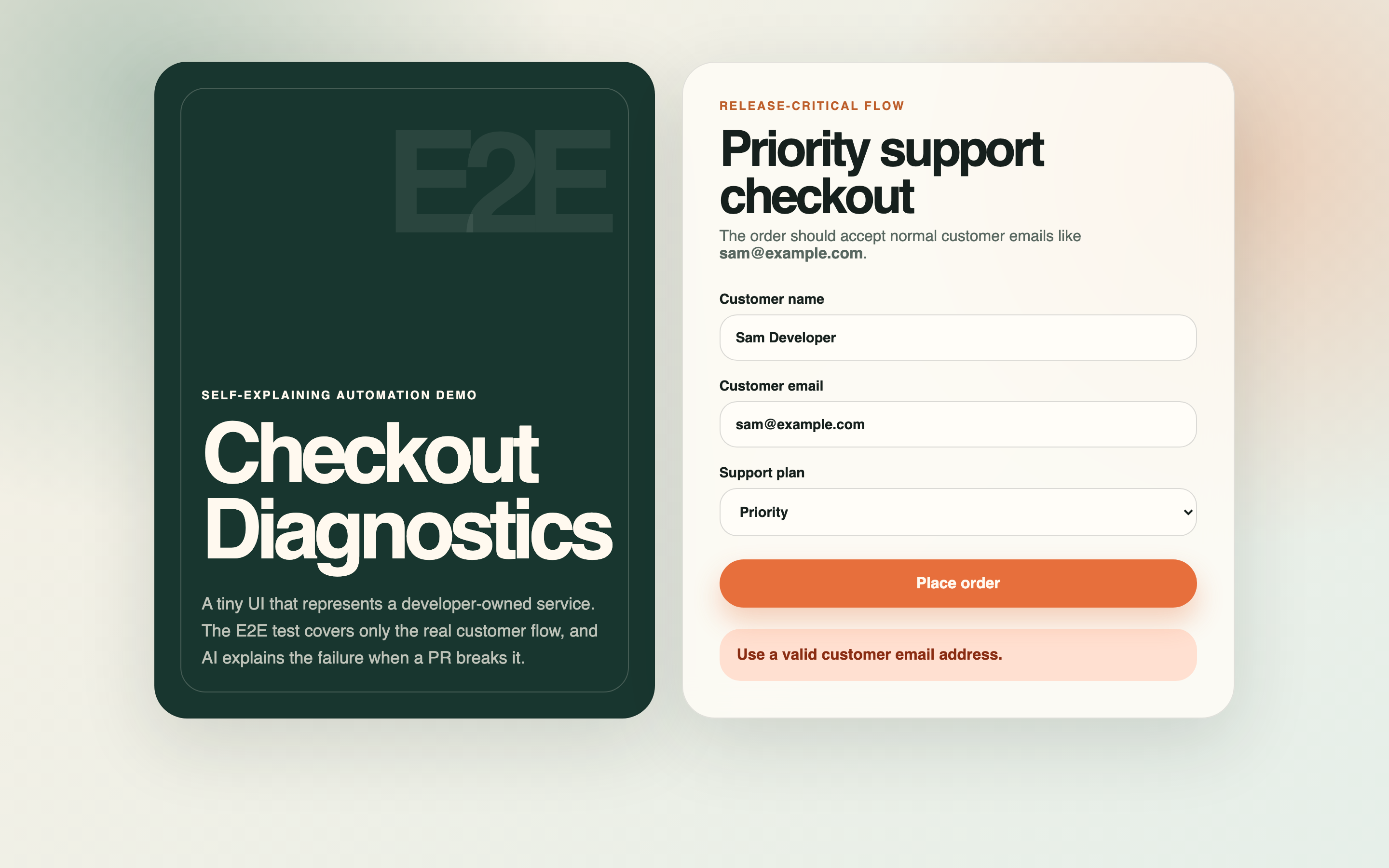 Checkout UI failure